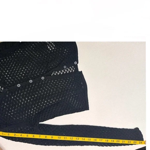 Everlane Black Lace Knit Cardigan - Picture 11 of 12